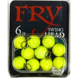 Вантаж для риболовлі, вухатий, розбірний, 10шт/уп, колір Lime, вага 6г